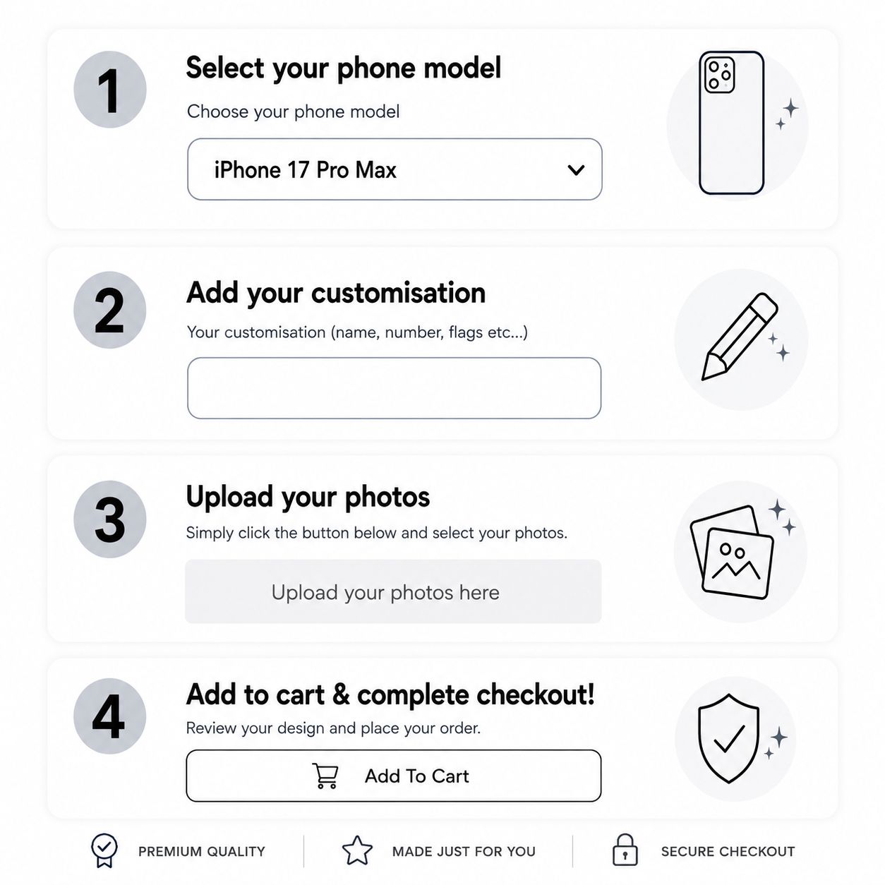 Custom Tough Case – White