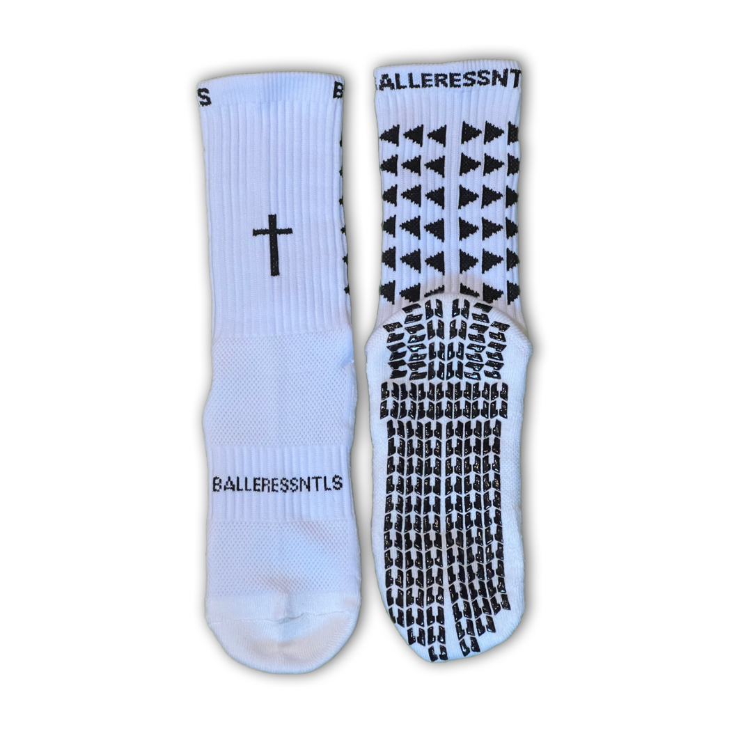 Premium ✞ Grip Socks in white